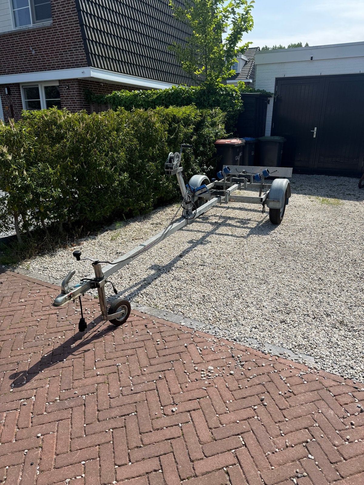 Boottrailer met verstelbare steunen en lier, Watersport en Boten, Ophalen of Verzenden, Zo goed als nieuw, Overige typen