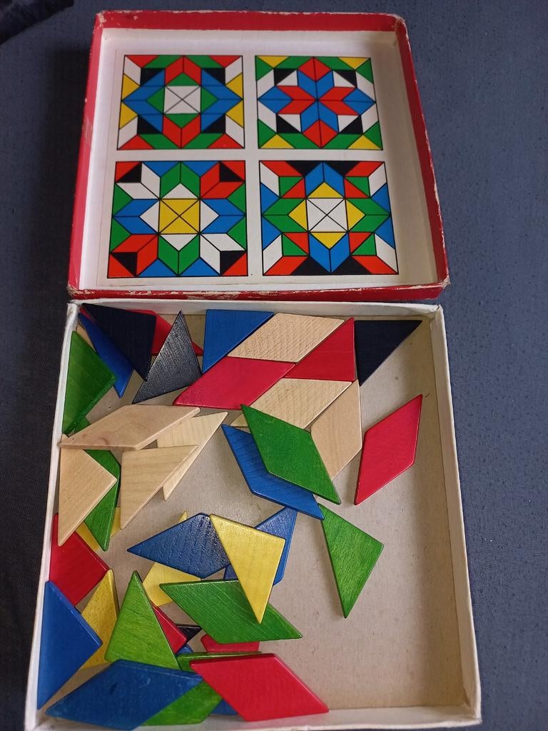 Vintage Tofa houten mozaïekpuzzel, Ophalen of Verzenden