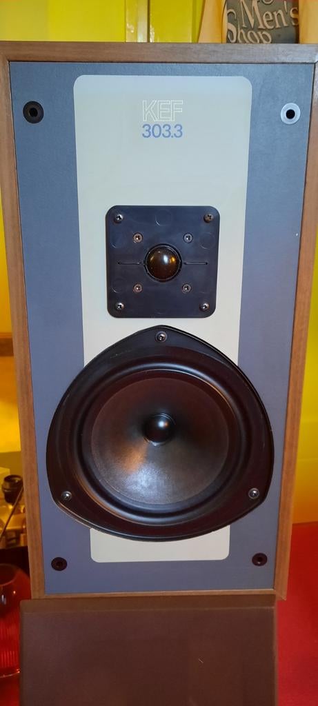 Te koop Kef 303.3 luidsprekers  ✅️, Ophalen, Front, Rear of Stereo speakers, Overige merken