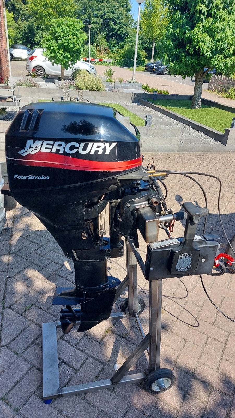 Mercury 15 pk 4 takt langstaart afstandbediening el.start, Ophalen, 10 tot 30 pk, Gebruikt, Viertaktmotor