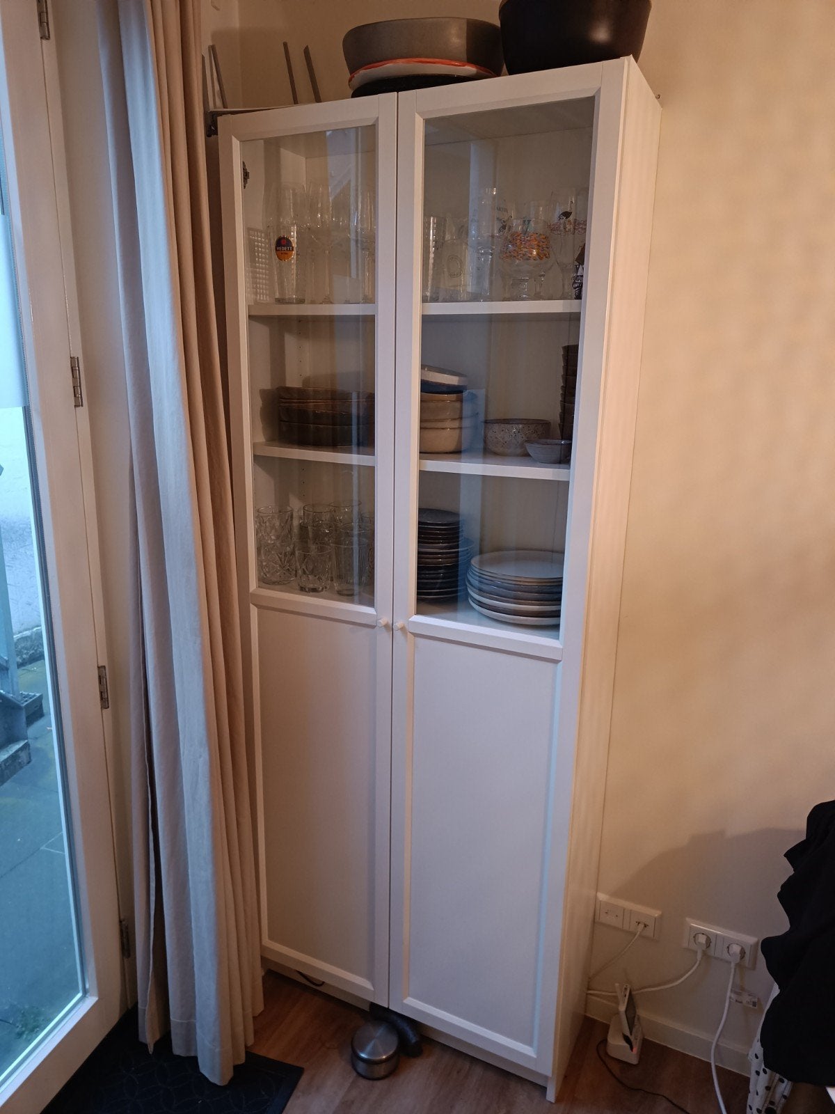 Billy vitrinekast Ikea, Ophalen, 200 cm of meer, 50 tot 100 cm, Zo goed als nieuw