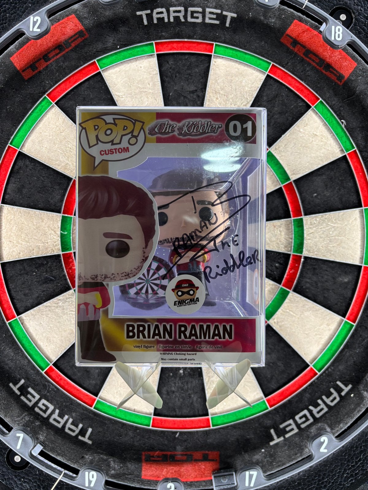 Gesigneerde Custom Funko Pop Brian Raman, Ophalen of Verzenden, Zo goed als nieuw
