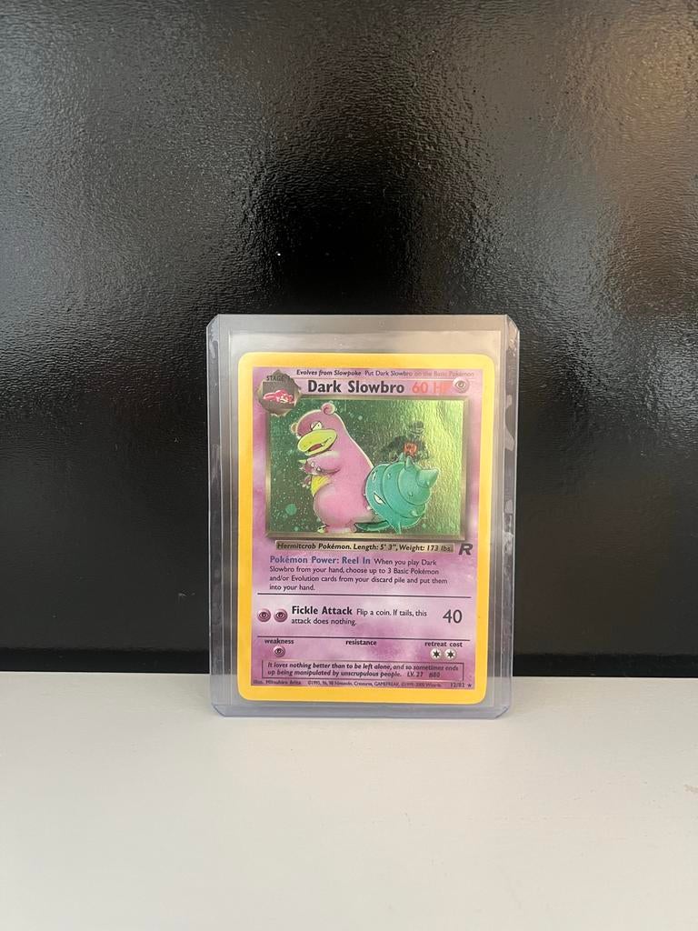 Dark Slowbro Holo 12/82 met Kolkje - Goede Staat, Ophalen, Zo goed als nieuw, Losse kaart, Foil