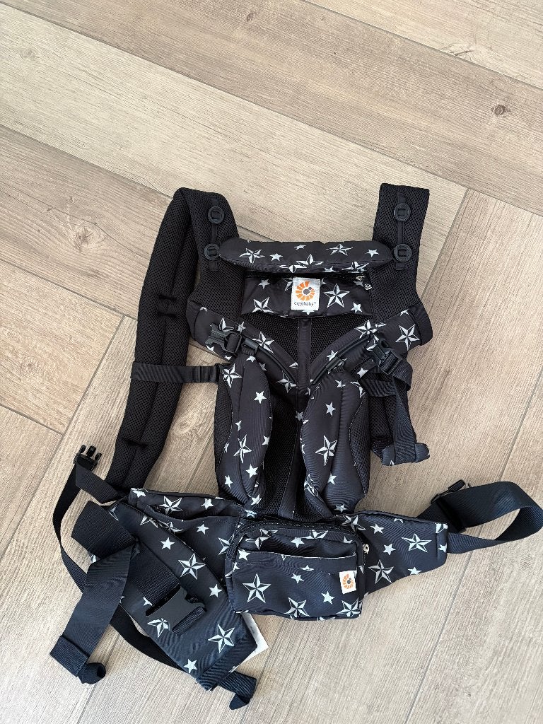 Draagzak Ergobaby Omni 360 Cool Air, Kinderen en Baby's, Babydragers en Draagdoeken, Buik of Rug, Zo goed als nieuw, Draagzak