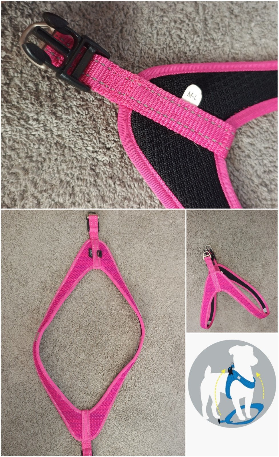Rogz harnas / tuig voor hond, maat M/L.
Weinig gebruikt., Dieren en Toebehoren, Ophalen of Verzenden, Zo goed als nieuw, Halsband