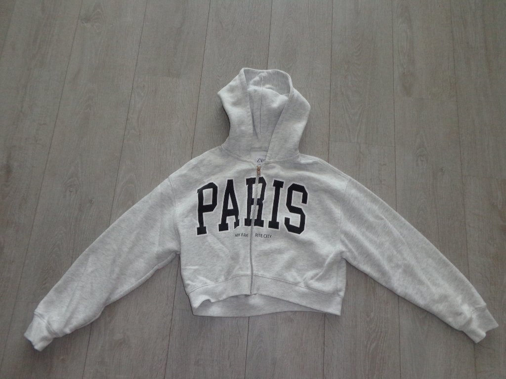 grijze korte meisjesvest van Zara, maat 13/14/164, Ophalen of Verzenden, Gebruikt, Meisje, Trui of Vest
