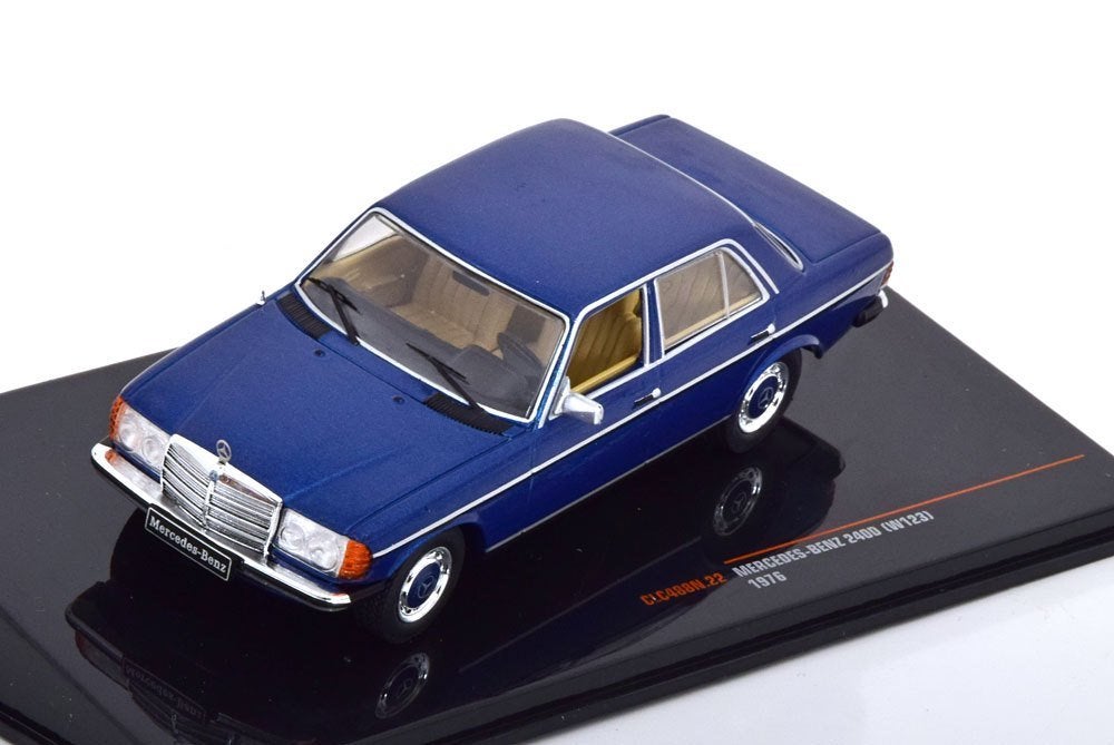 Mercedes-Benz 240D (W123) Limousine 1976 Blauw 1-43 Ixo, Overige merken, Ixo models, Auto, Ixo models