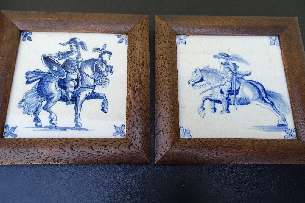 2 Delftsblauwe (wand) tegels, Ophalen of Verzenden