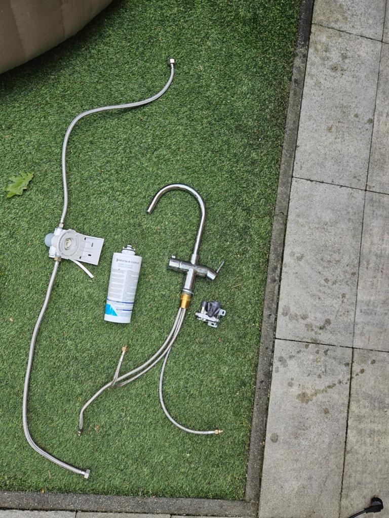 Franke Keukenkraan met waterfilter en accessoires, Ophalen, Zilver, Metaal, Overige merken