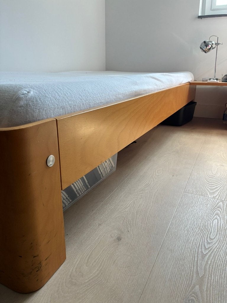Auping bed eenpersoons met nachtkastje, Ophalen, Gebruikt, 90 cm, 210 cm