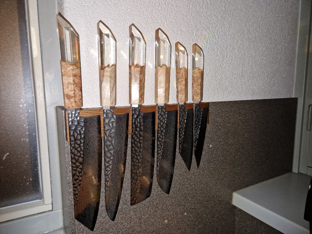 Damascus Koksmessen   complete set, Overige materialen, Bestekset, Overige typen, Nieuw