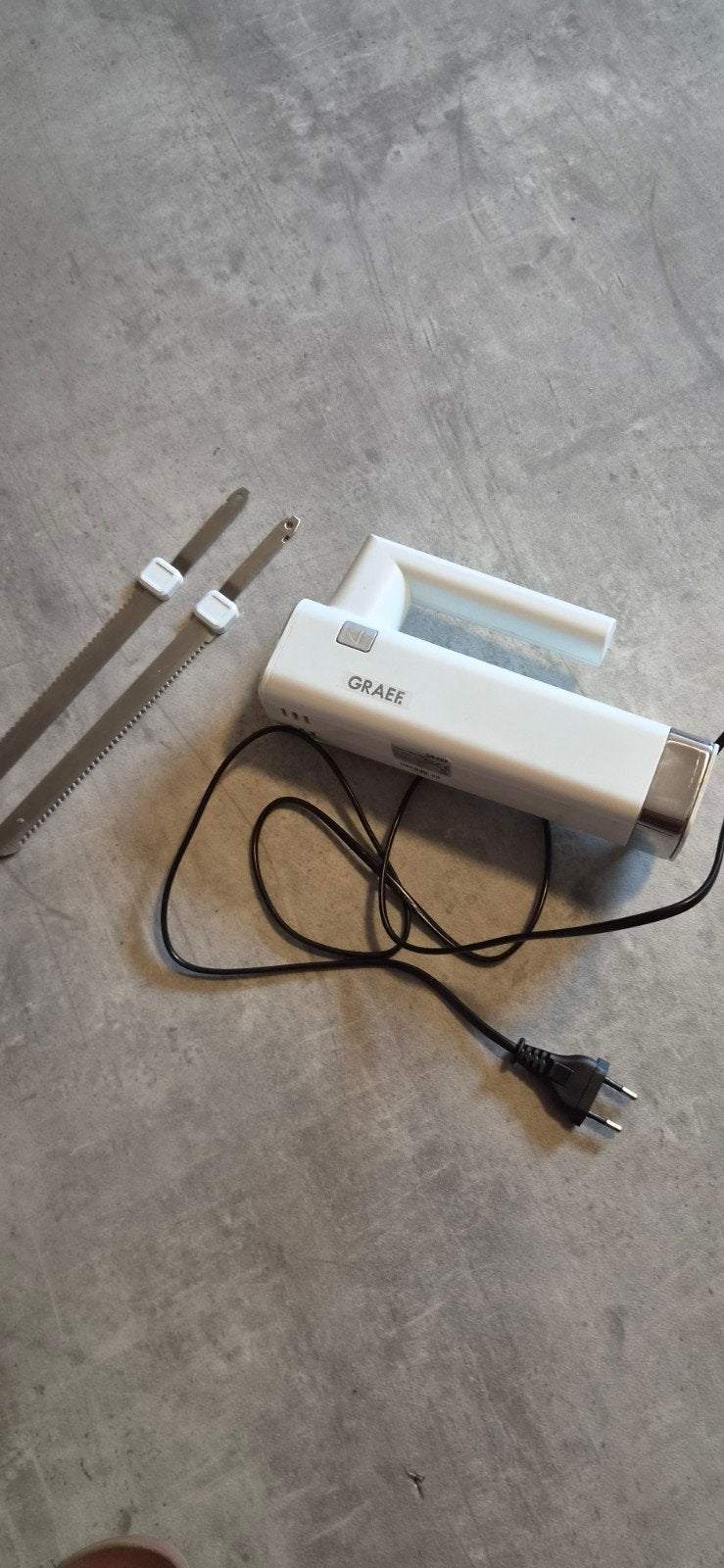 Graef EK501EU Elektrisch Mes - Wit, Ophalen of Verzenden, Zo goed als nieuw