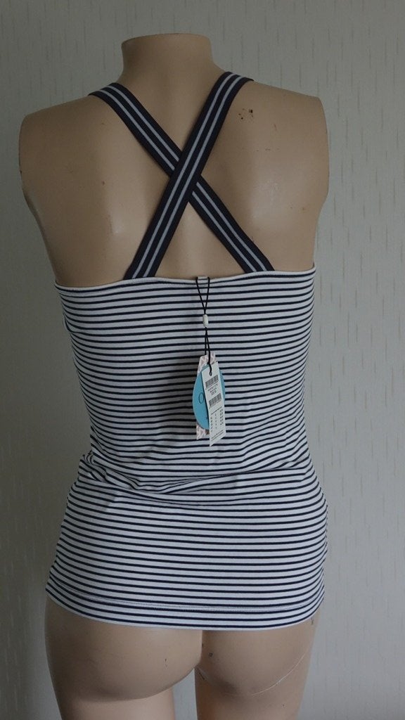 nieuw wit grijs SANDWICH top, Nieuw, Zonder mouw, Maat 34 (XS) of kleiner, Sandwich