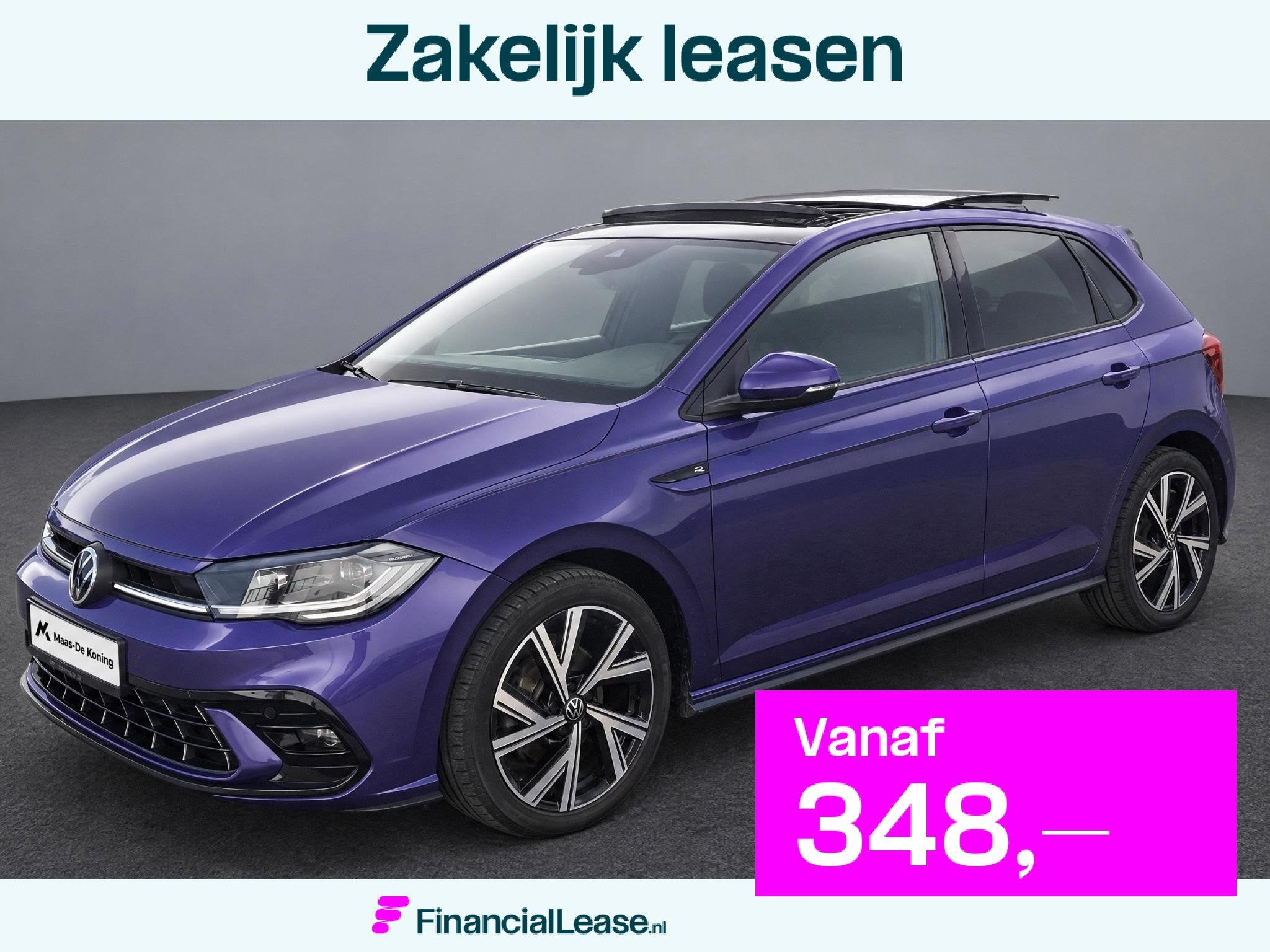 Volkswagen Polo 1.0TSI/110PK R-Line · Panoramadak · Apple/, Gebruikt, Euro 6, Overige kleuren, Alcantara