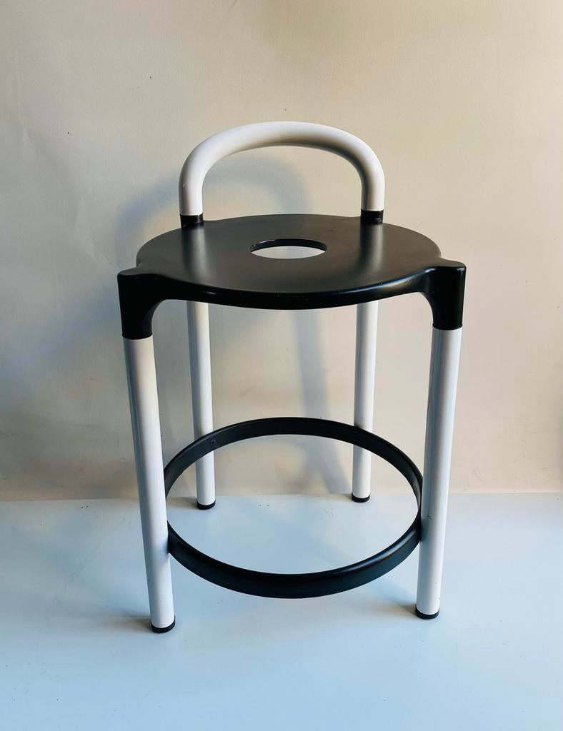 Kartell Italy 80’s barkruk design Anna Castelli ferrieri, Huis en Inrichting, Italie, Gebruikt, Met voetsteun, 60 tot 90 cm