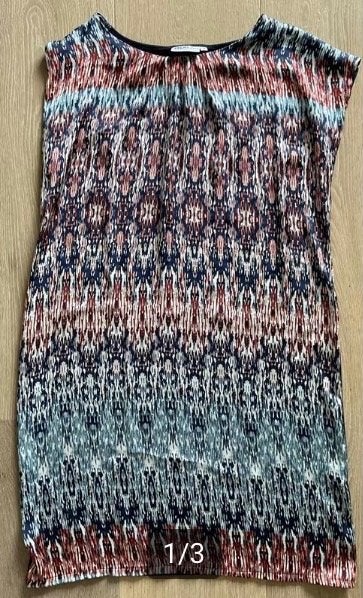 Comfortabele kleurige jurk, M, Maat 38/40 (M), Blauw, Ophalen of Verzenden, Trend One