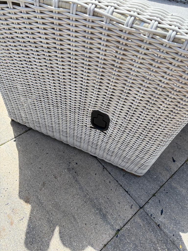 Intenso Wicker Tuinstoelen met Teakhouten Tafel, Ophalen, Eettafel, 6 zitplaatsen, Zo goed als nieuw