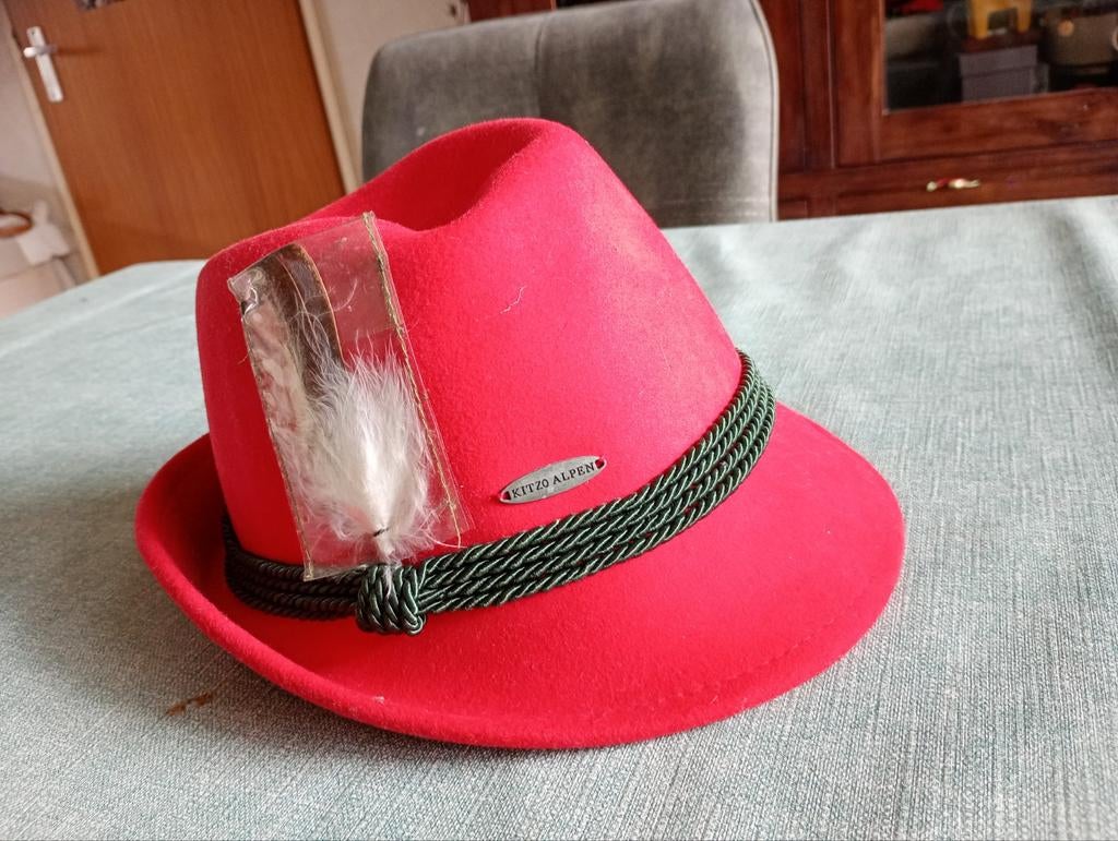 Kitzo Alpen hoed  maat 57 100 procent wol Oostenrijk, Kleding | Heren, Hoeden en Petten, Ophalen of Verzenden, Nieuw