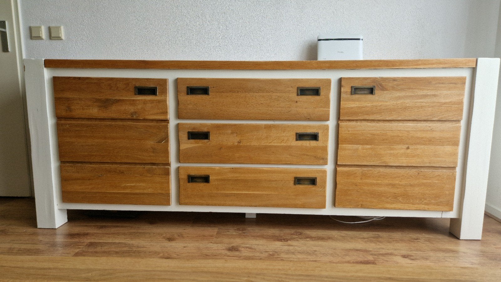 Solid Eiken Meubel Set, Ophalen, Gebruikt, Eikenhout
