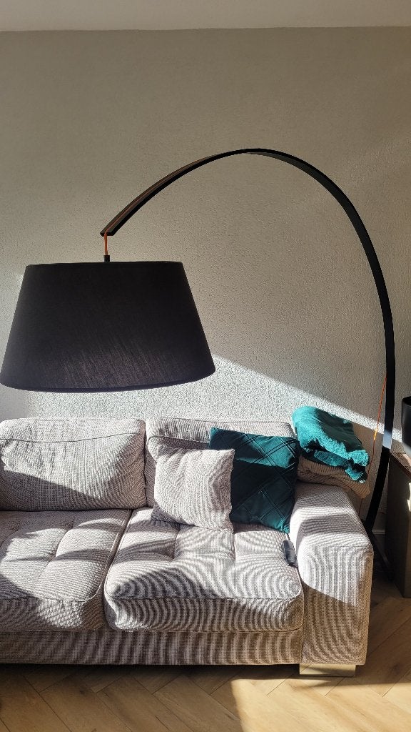 Mooie stalamp van Goossens, Huis en Inrichting, Lampen | Vloerlampen, Ophalen, Gebruikt, Natuurlijk materiaal, Minder dan 100 cm