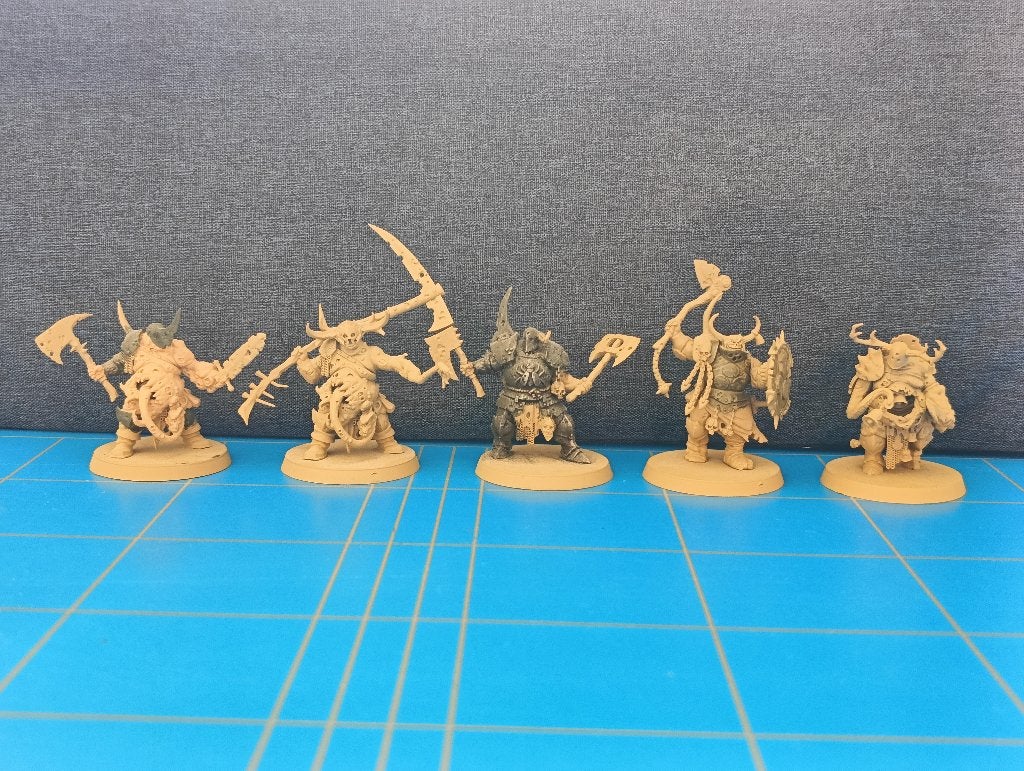 Warhammer Age of Sigmar Putrid Blightkings Set 1, Gebruikt, Warhammer, Ophalen of Verzenden, .