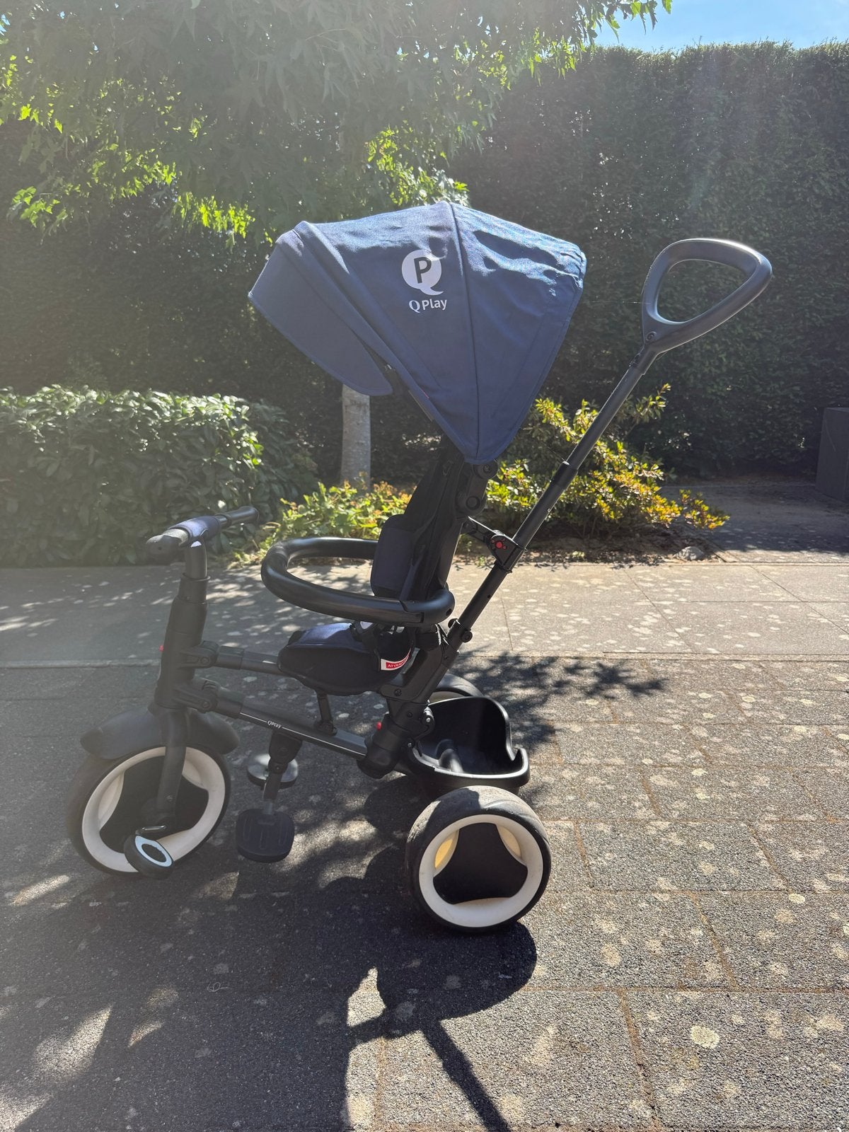 QPlay Rito driewieler met duwstang, Ophalen, Gebruikt, Duwstang