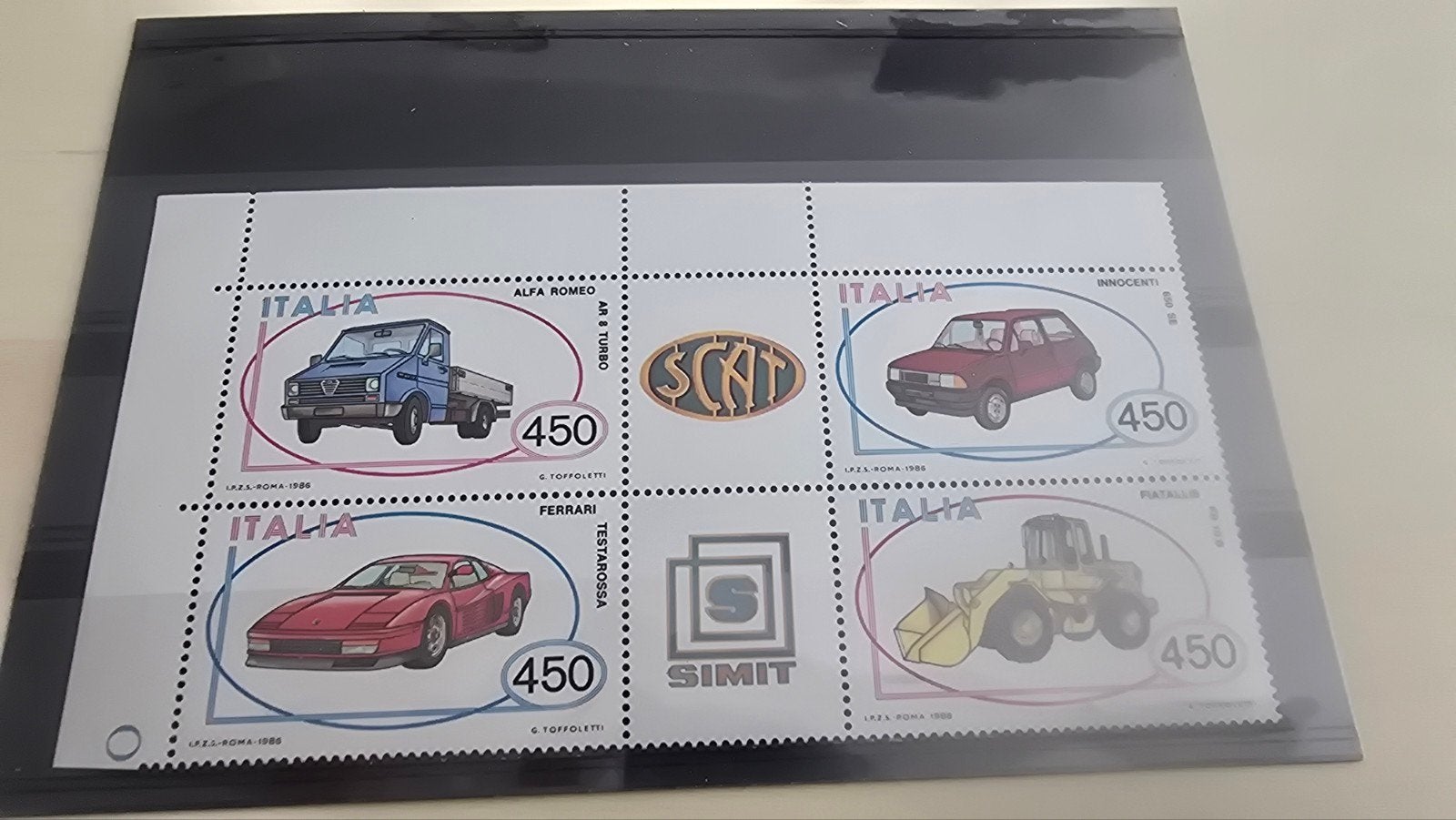 Italiaanse postzegels: Alfa Romeo, Ferrari, Innocenti, Fiat, Ophalen of Verzenden