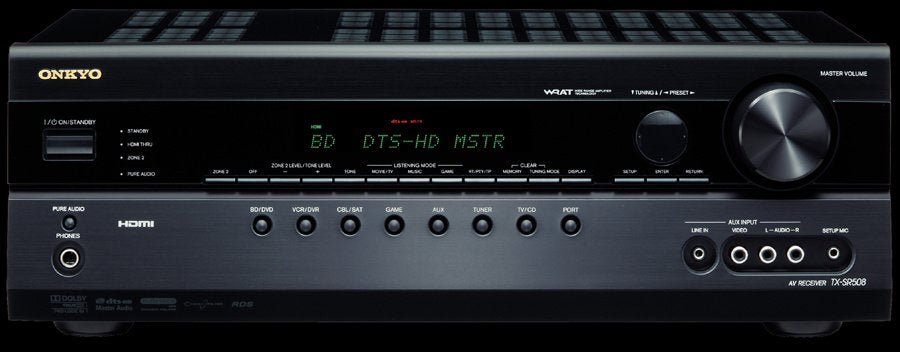 Onkyo Receiver TX-SR 508, Ophalen, Gebruikt, 60 tot 120 watt, Onkyo