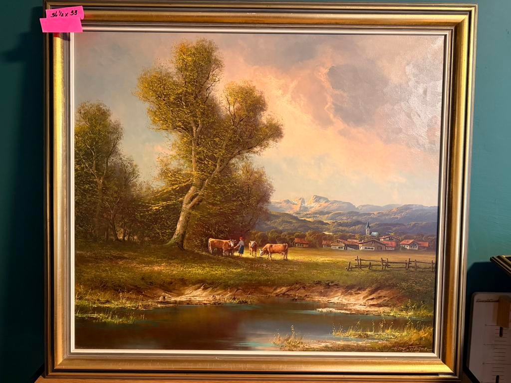 Schilderij Hans Wagner, Antiek en Kunst, Kunst | Schilderijen | Klassiek, Ophalen