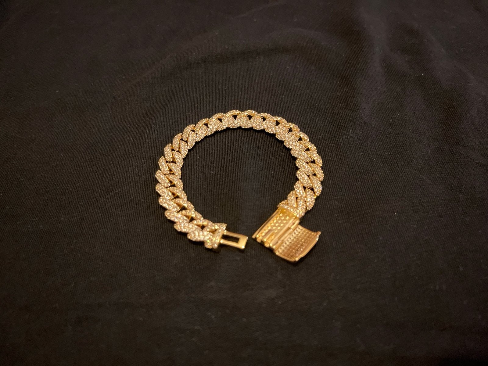 Verguld met goud armband met VVS diamanten, Overige materialen, Ophalen of Verzenden, Zo goed als nieuw, Goud