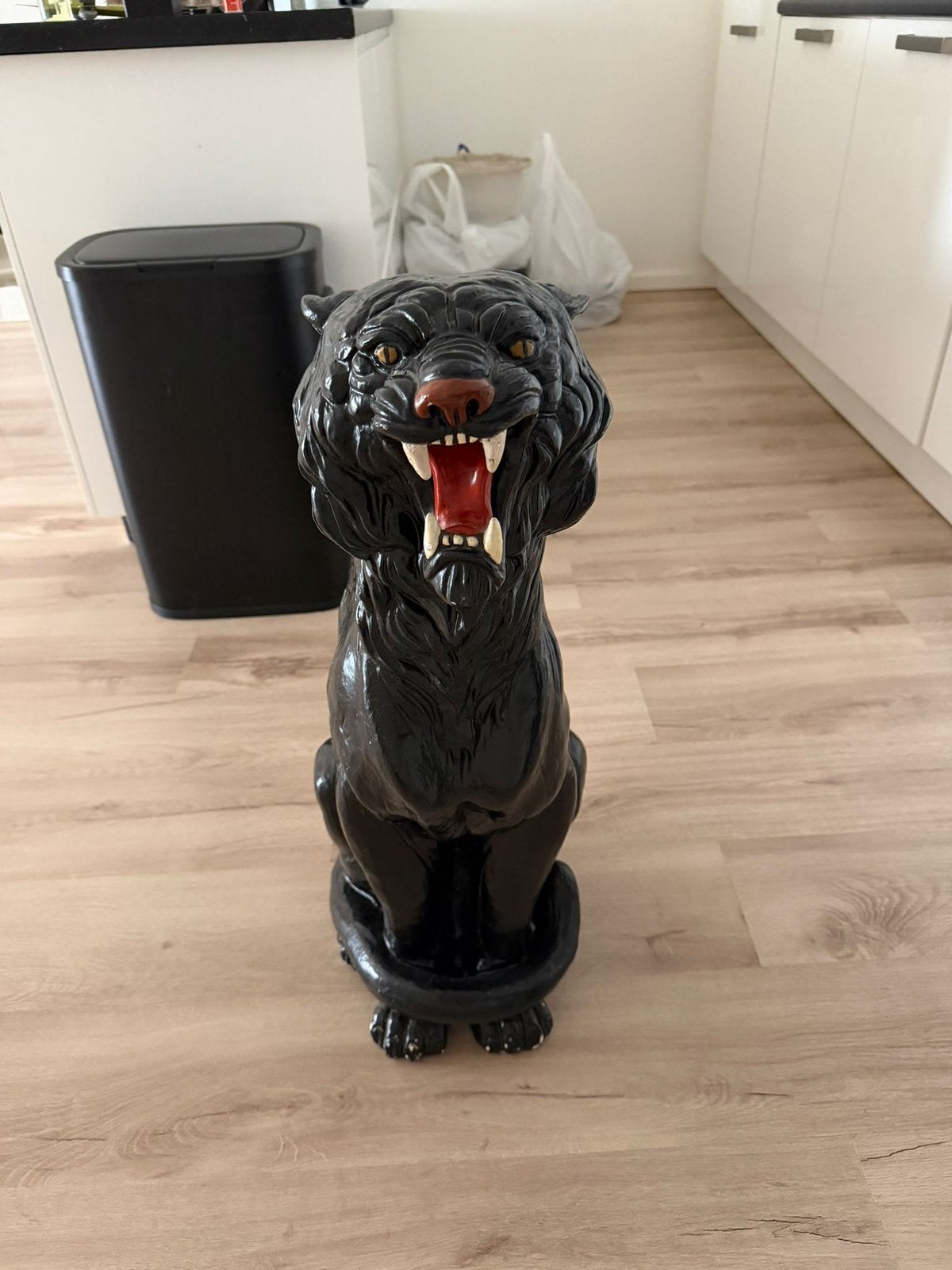Panter beeld van keramiek, Ophalen of Verzenden, Zo goed als nieuw