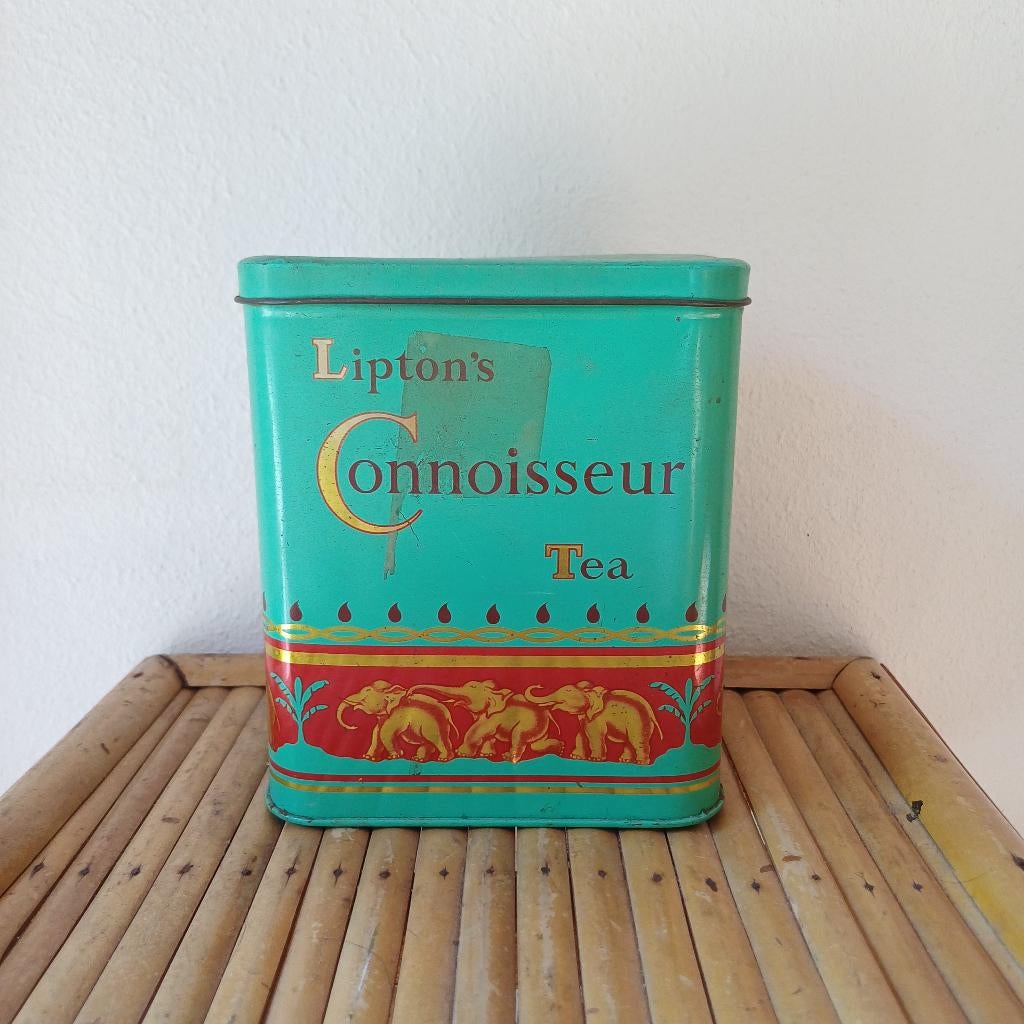 Blik Lipton's Connoisseur tea, Ophalen of Verzenden, Gebruikt, Thee, Overige merken