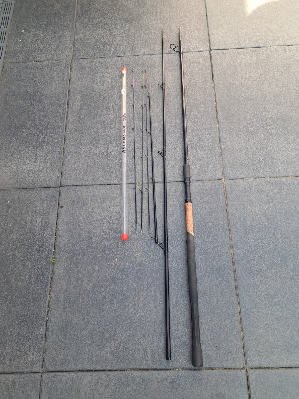 2 X Preston Ascension 3,80 meter (12 ft 6 inch) 80 gram, Ophalen, Vaste hengel