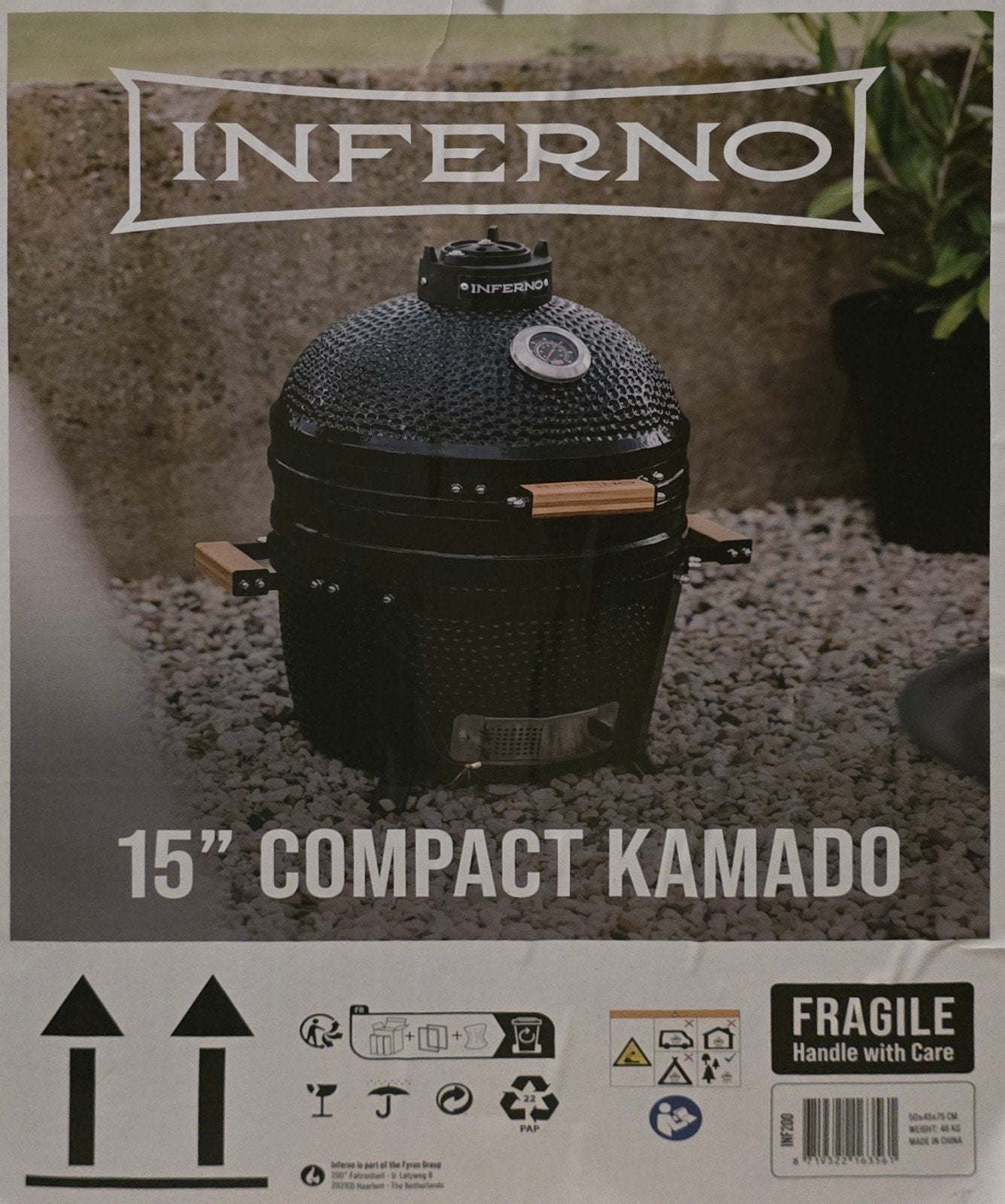 ​NIEUW IN DOOS: Inferno 15” Compact Kamado BBQ (Ongebruikt), Ophalen, Nieuw, Inferno
