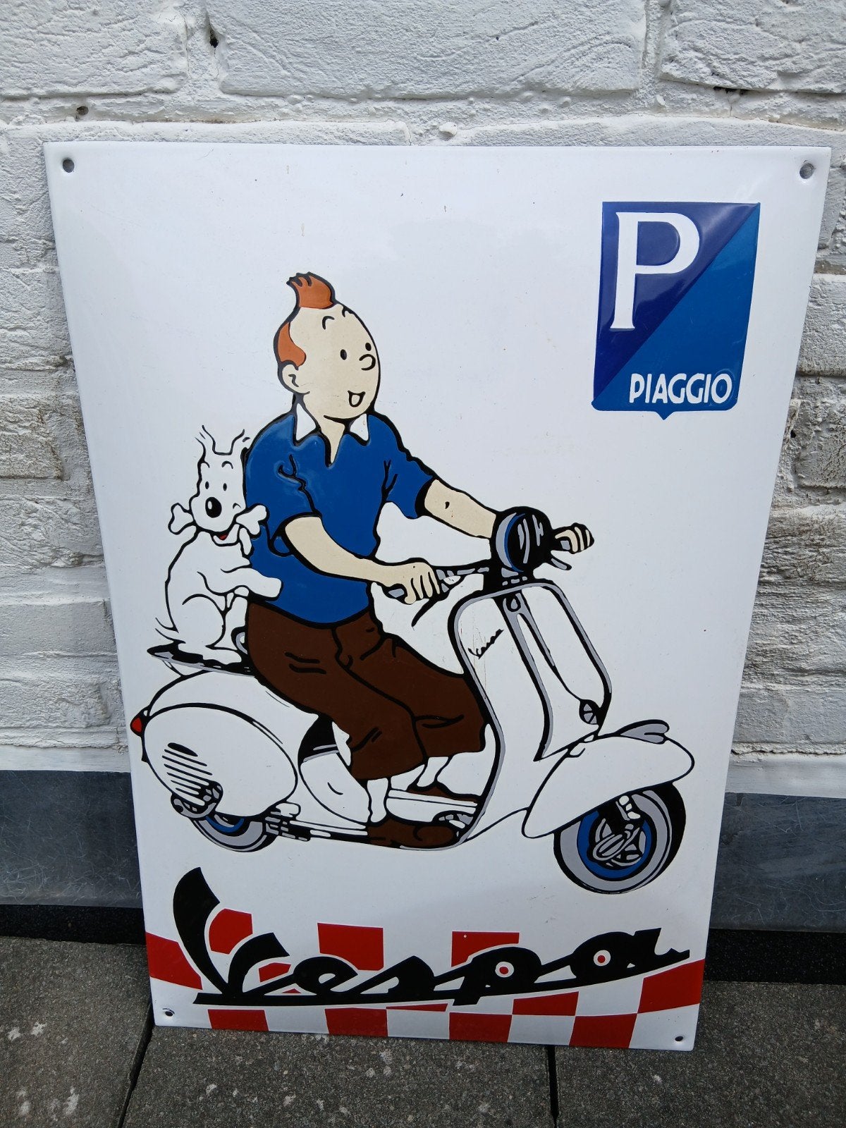 Emailbericht Reclamebord Vespa, Ophalen of Verzenden, Gebruikt, Reclamebord