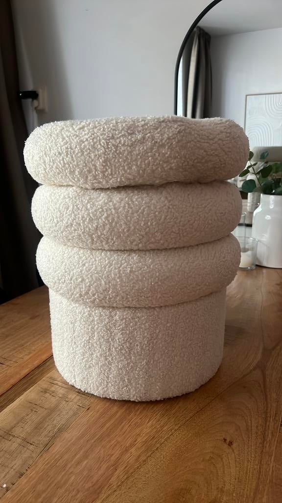 Xenos poef zgan, Ophalen of Verzenden, Zo goed als nieuw, Rond, Minder dan 50 cm