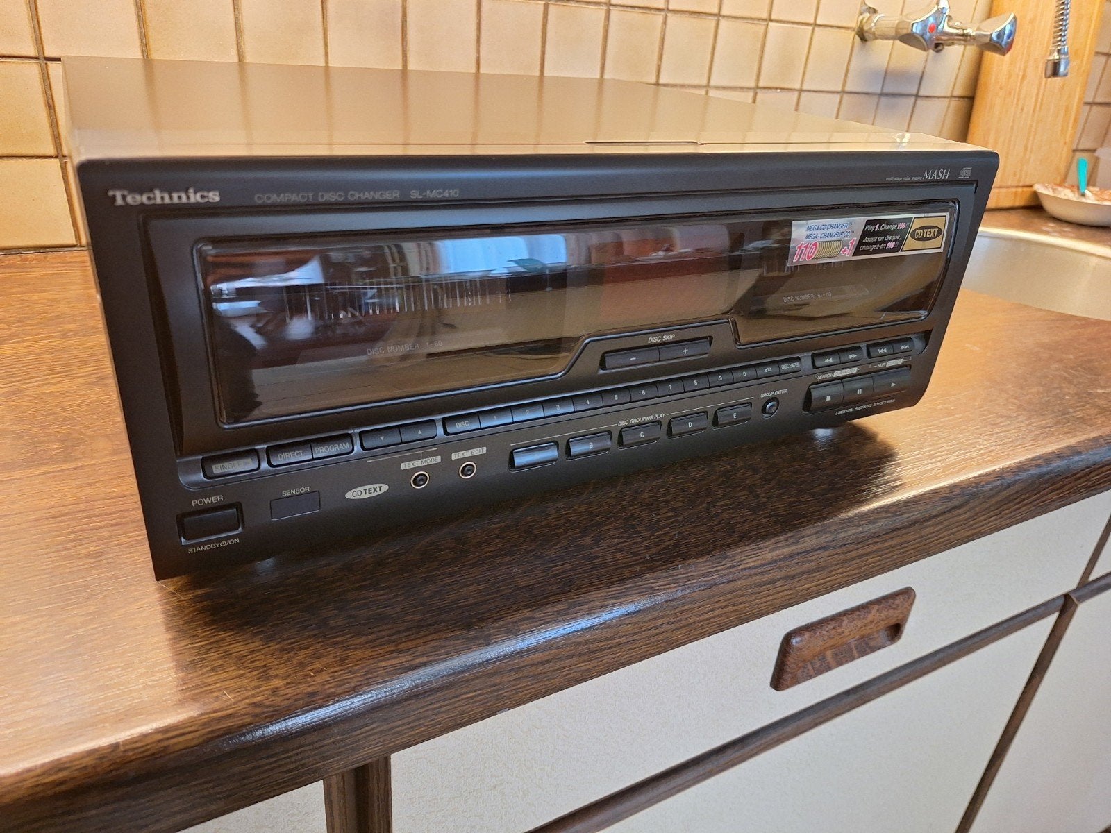 Technics SL mc410 De 110 cd wisselaar met remote, Ophalen, Gebruikt, Technics, Wisselaar