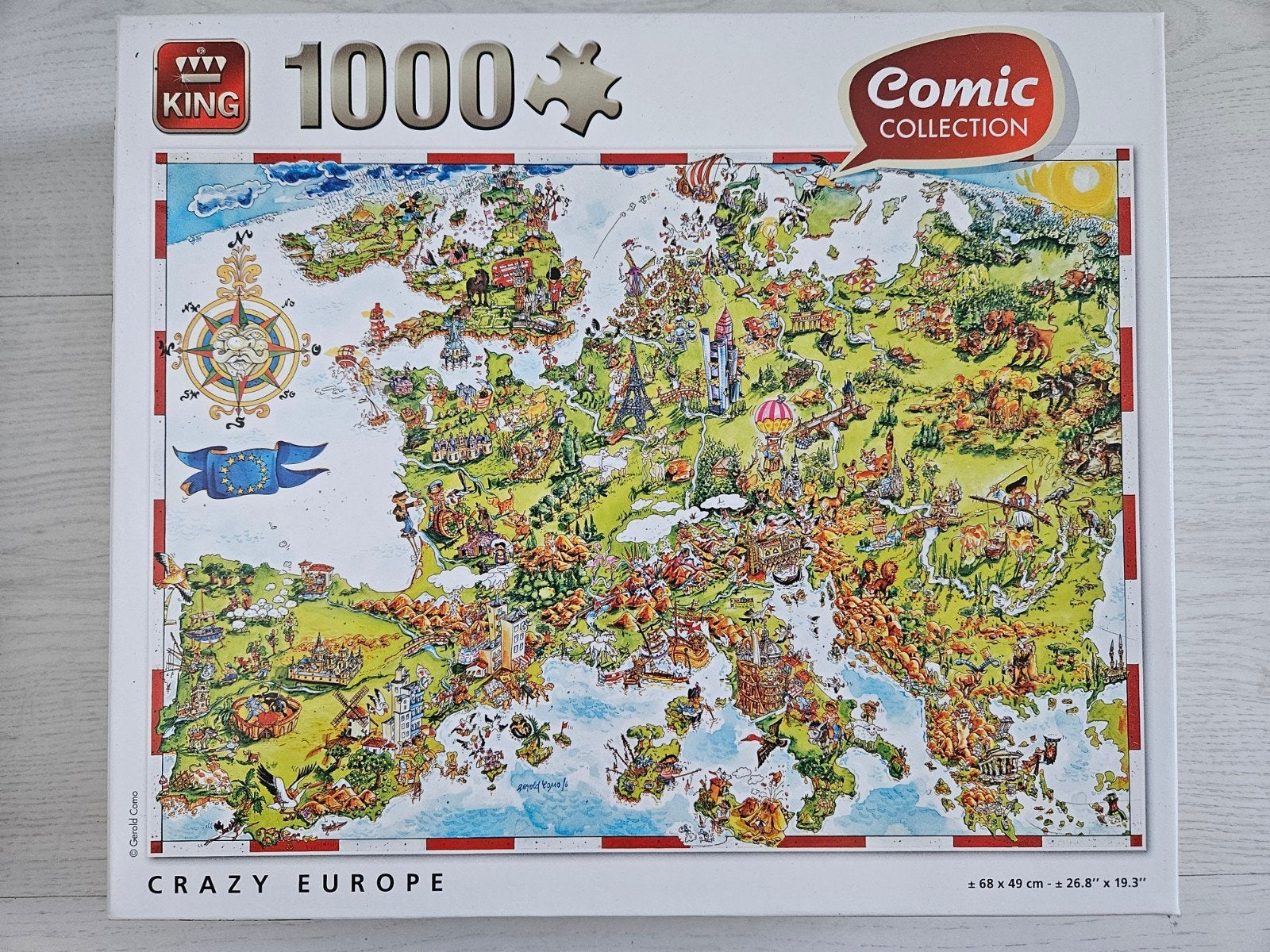 King - Crazy Europe, Ophalen of Verzenden, 500 t/m 1500 stukjes, Zo goed als nieuw, Legpuzzel