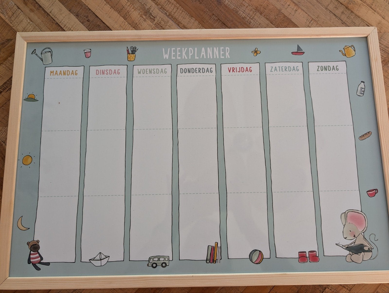 Thuis bij muis planbord + magneten, Ophalen of Verzenden, Zo goed als nieuw, Overige typen