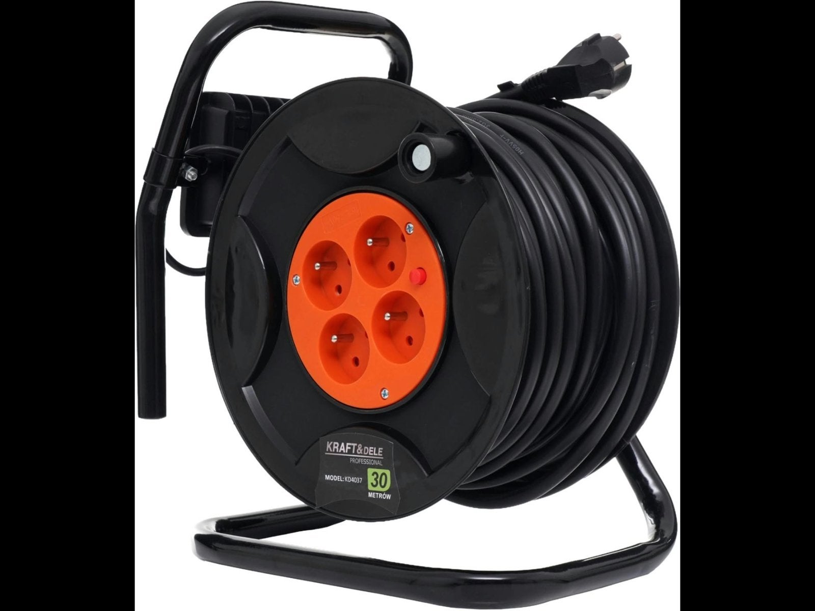 Haspel 30 meter met ledlicht 3 G koper draad dikte 2.5 mm, Ophalen of Verzenden, Nieuw, Kabelhaspel