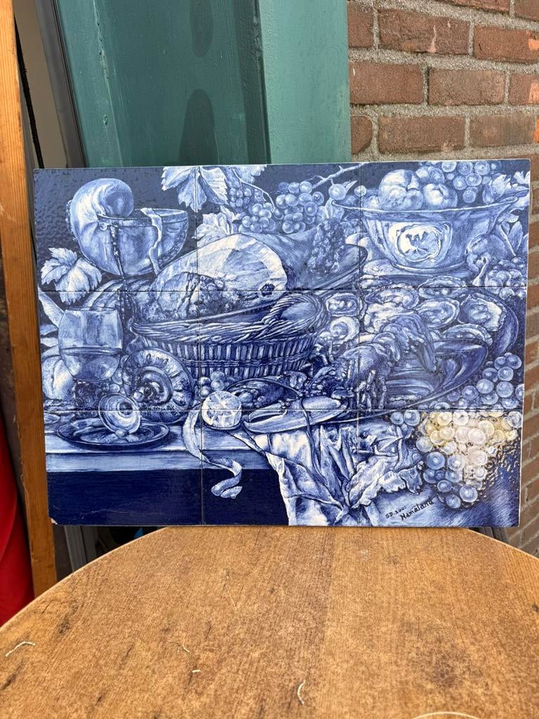 Tegel tableau  blauwe, Ophalen