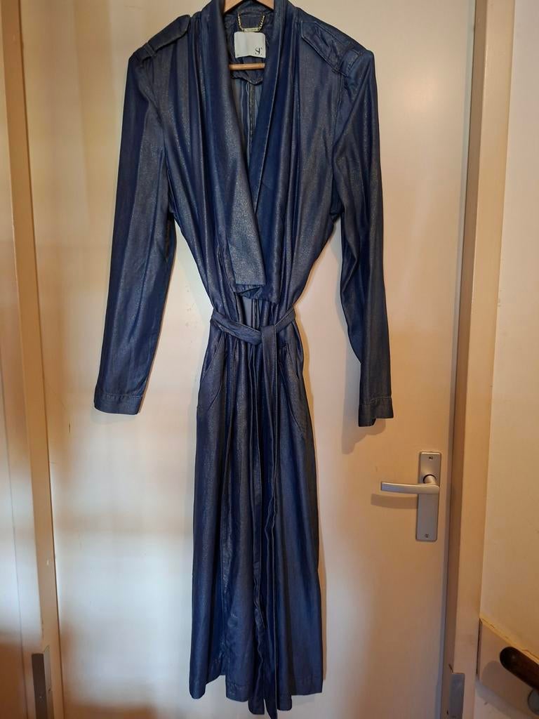 Supertrash mantel lang denim mt 42 zgan, Kleding | Dames, Jassen | Zomer, Supertrash, Blauw, Maat 42/44 (L), Ophalen of Verzenden