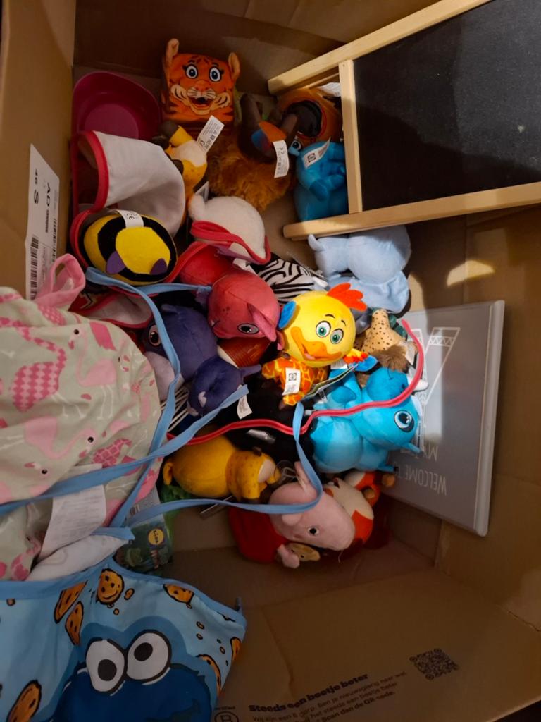 Doos met speelgoed, Hobby en Vrije tijd, Feestartikelen, Ophalen of Verzenden