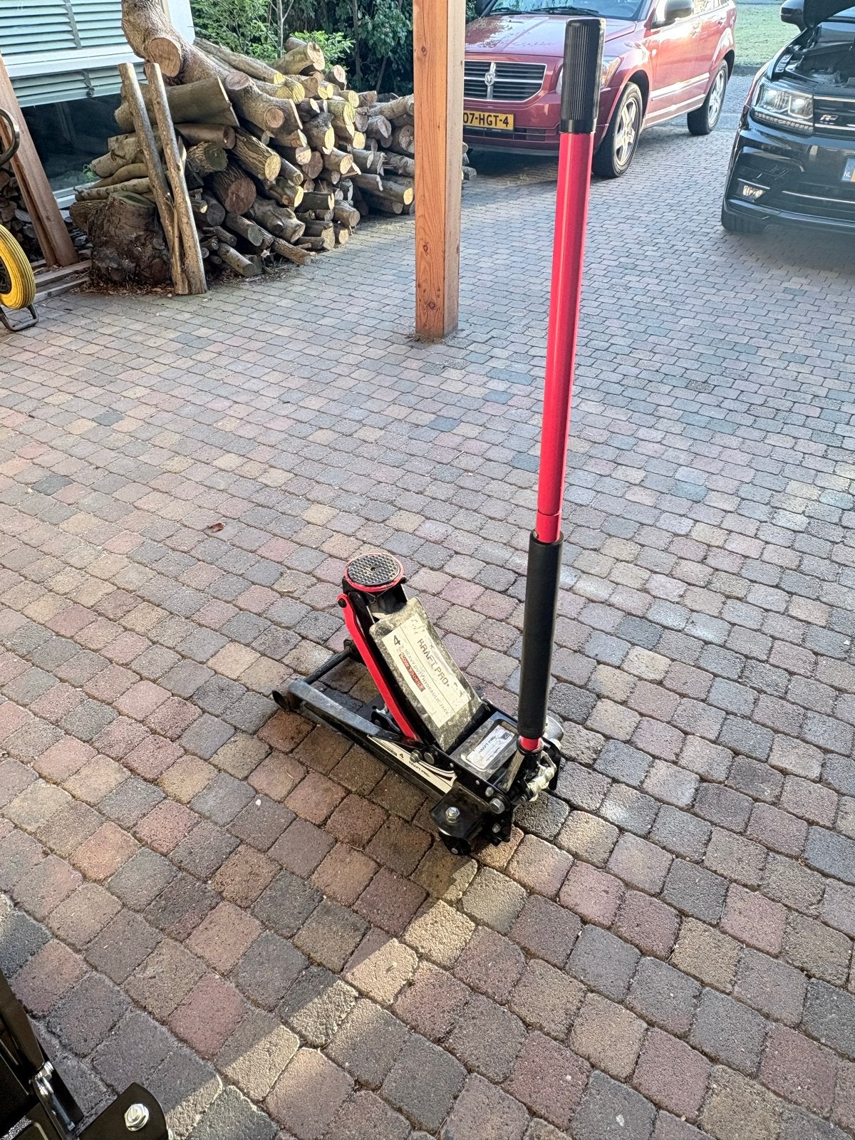 Garagekrik 4 ton, laag profiel, Ophalen, Gebruikt, Hydraulisch, Garagekrik