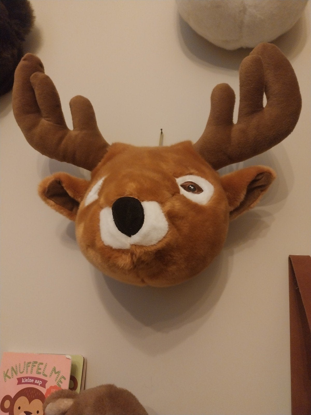 Leuke hertenkop voor junglekamer of kinderkamer, Ophalen, Gebruikt, Bruin, Overige typen