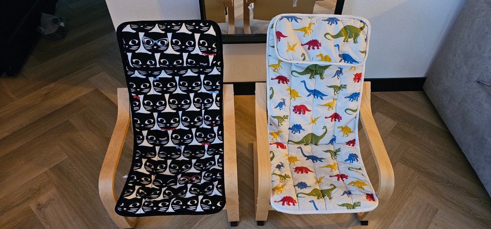Ikea kinderstoelen met leuke hoezen, Kinderen en Baby's, Kinderstoelen, Ophalen, Gebruikt, Overige typen