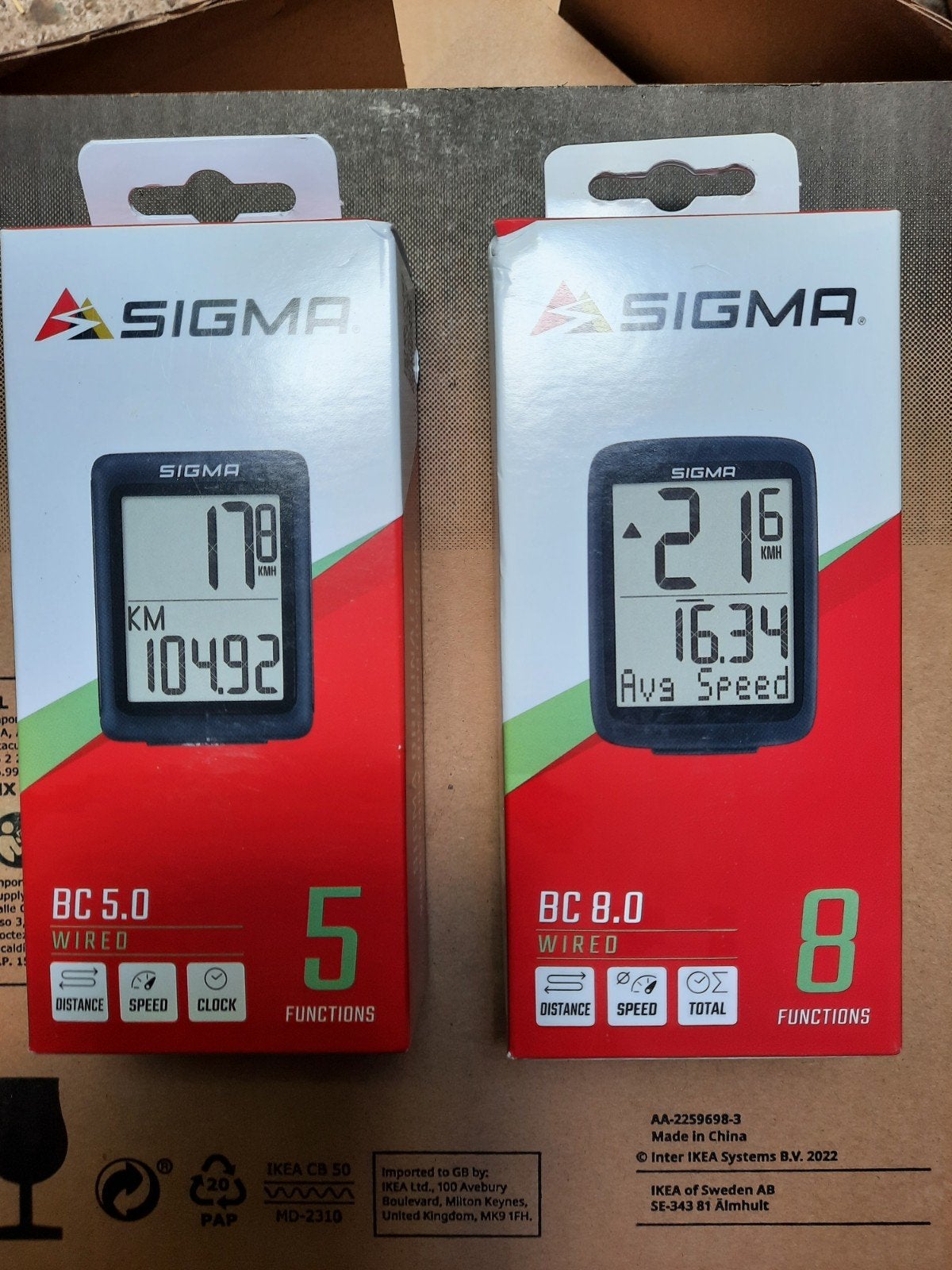 Sigma fietscomputer BC 5.0 en BC 8.0 - Nieuw in doos, Ophalen of Verzenden, Nieuw
