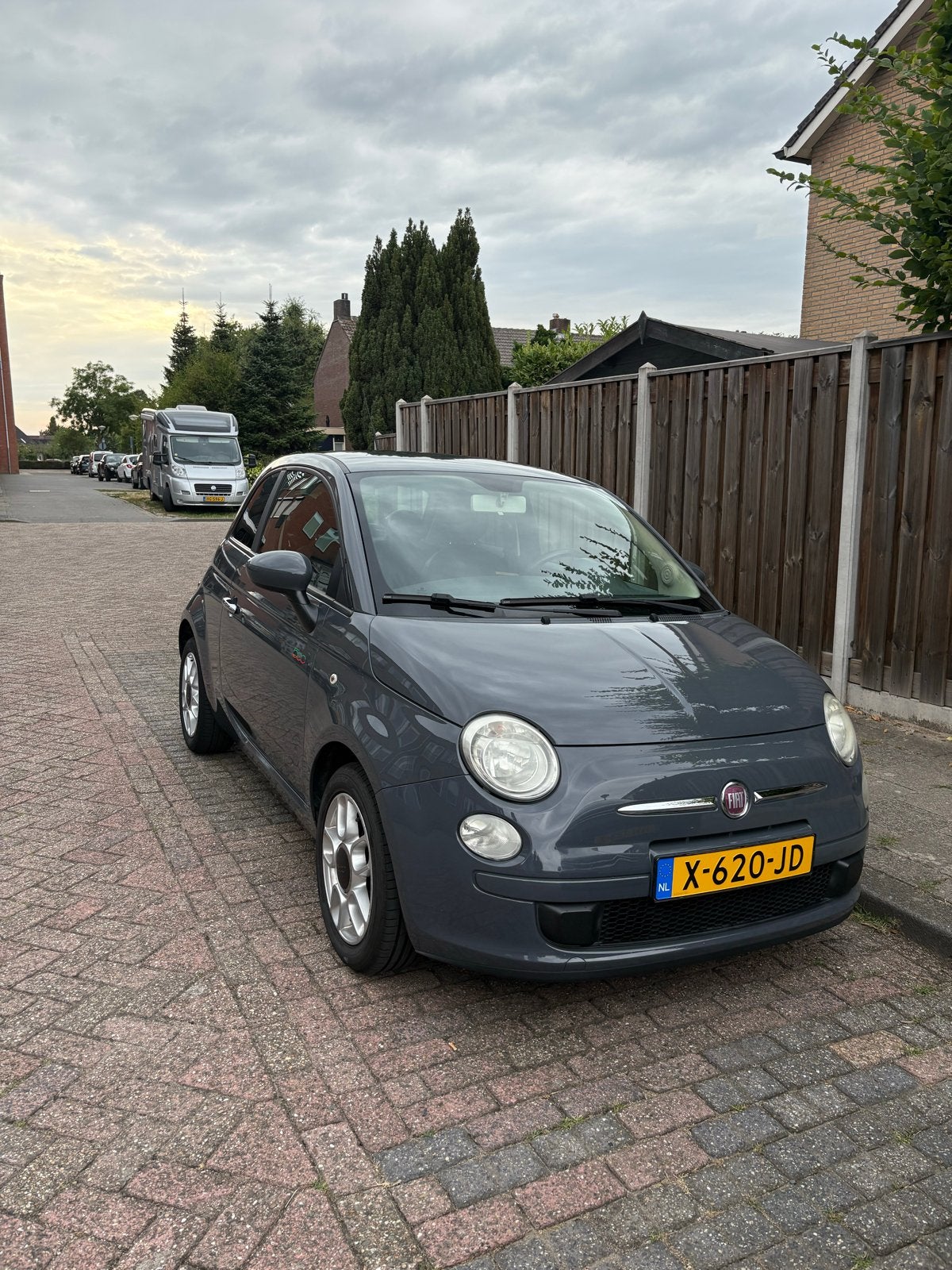 Fiat 500 1.2 2011 Grijs, Auto's, Fiat, 1242 cc, 4 cilinders, 840 kg, Handgeschakeld