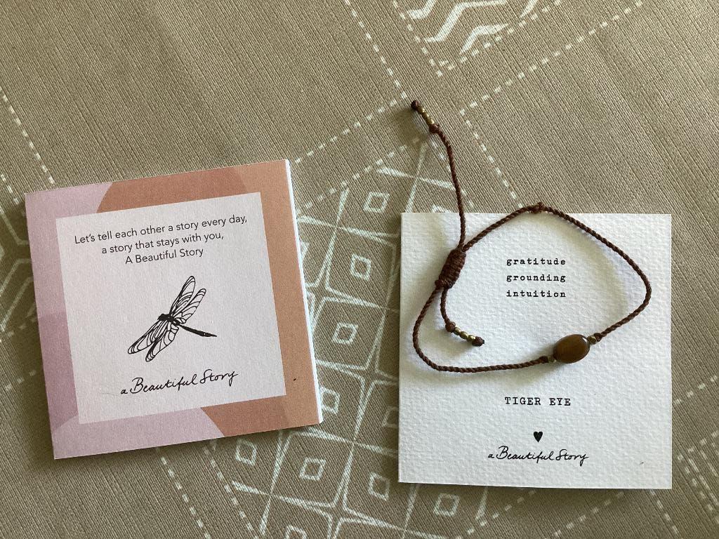 Armband, Beautiful Story, nieuw, tijgeroog, Met kristal, Overige materialen, Bruin, Nieuw
