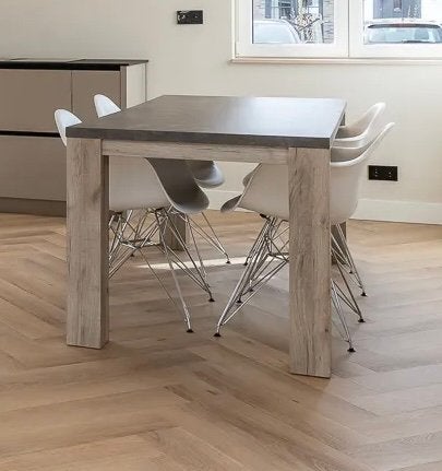 Eettafel met 4 kuipstoelen - Modern en Stijlvol, Huis en Inrichting, Ophalen, 50 tot 100 cm, Zo goed als nieuw, 150 tot 200 cm